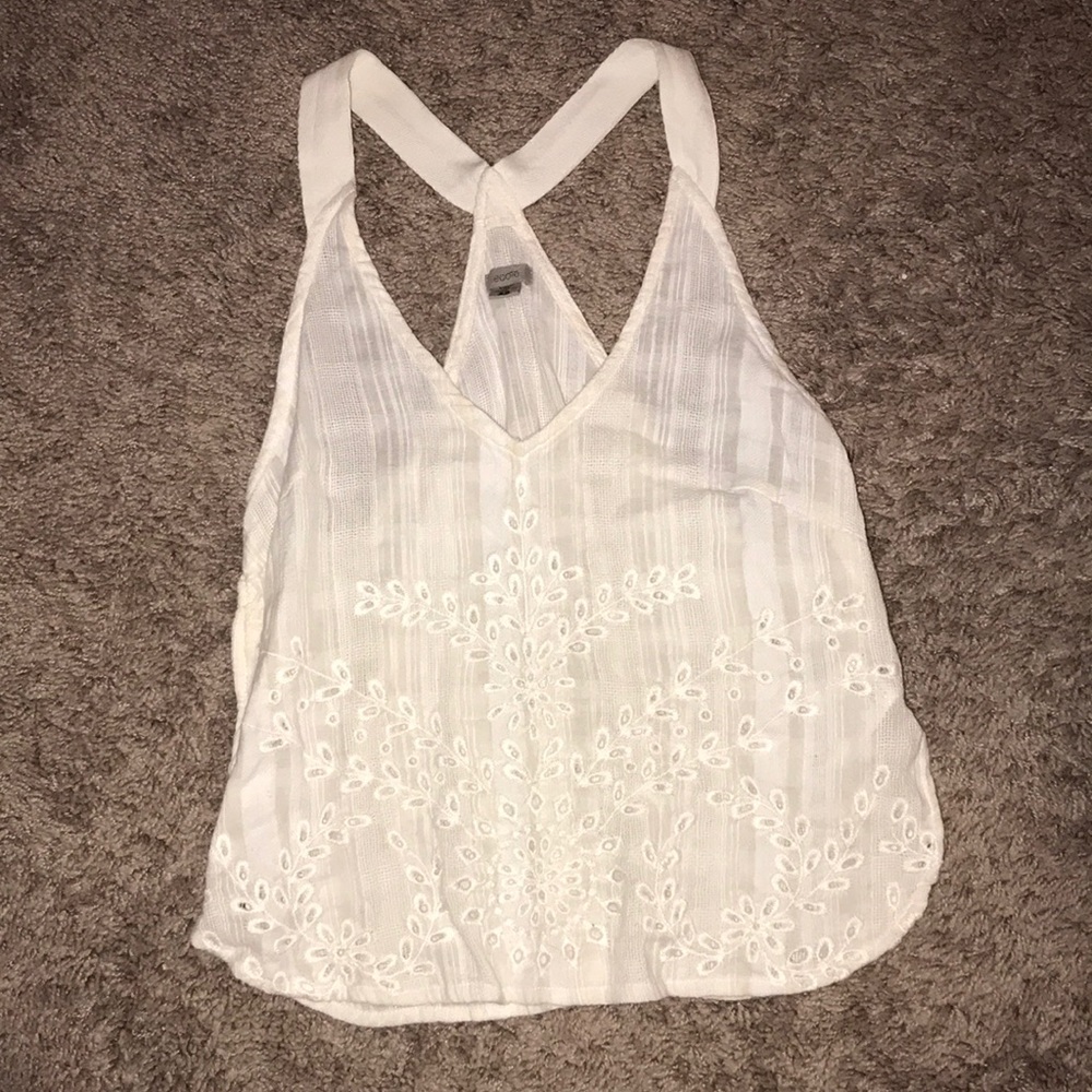 white tank top